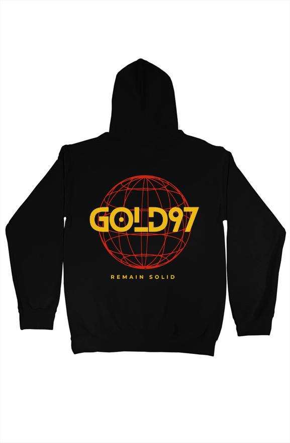 gold97 blk &amp;amp; gold pullover hoodie